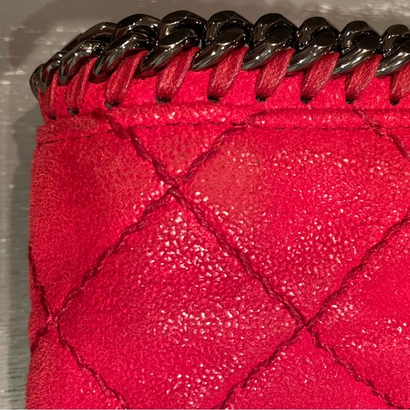 STELLA MCCARTNEY
Red Shaggy Deer Faux Leather Falabella Flap Shoulder Bag - Picture 10 of 12